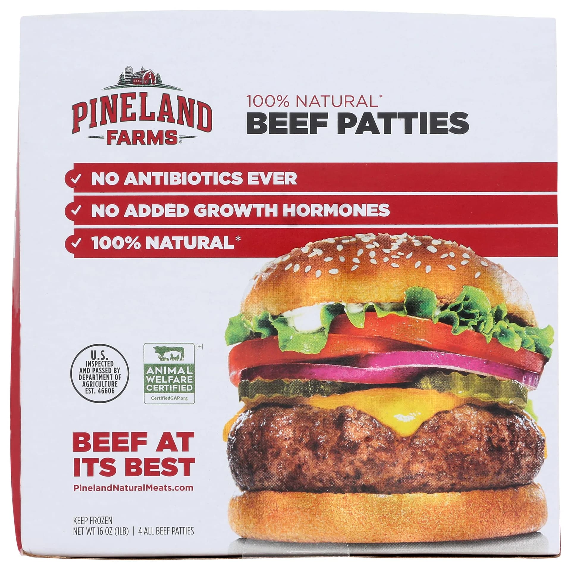 Pineland Farms Natural Meats Frozen Beef Burgers — product image 1