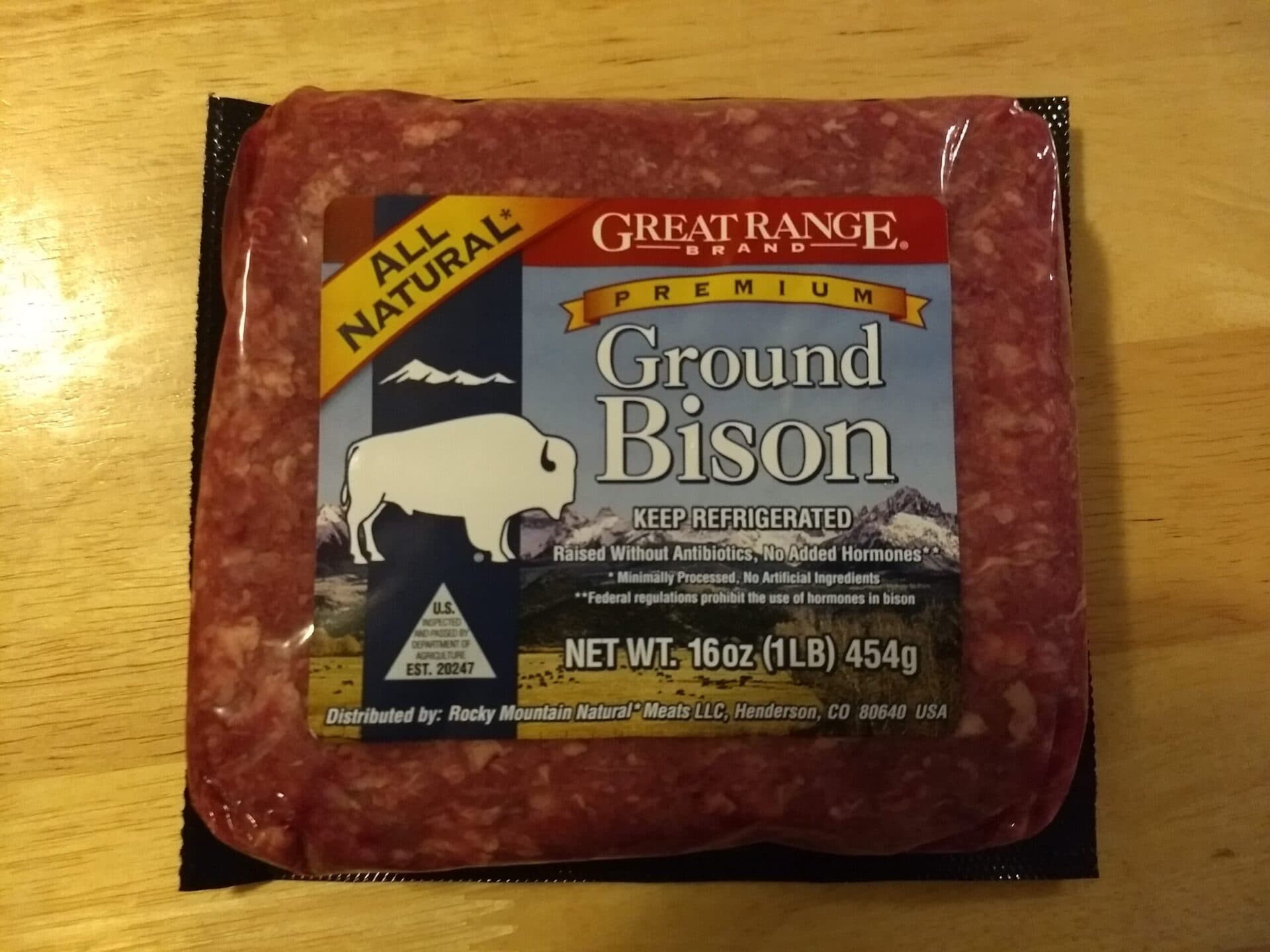 Great Range Premium Ground Bison, 1 lb — product image 1