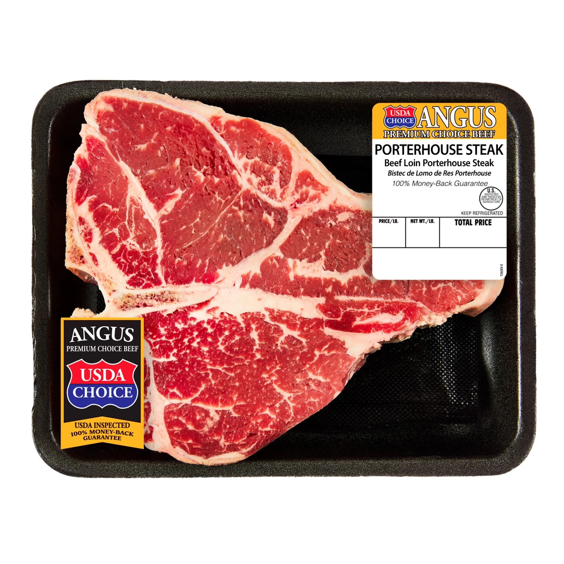 Porterhouse Steak, Choice Angus Beef, 1 Bone-In Steak per Tray, Fresh, 1.2 - 2.3 lb — product image 1