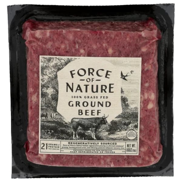 Force Of Nature Meats 100% Grass Fed Regenerative Ground Beef — product image 1