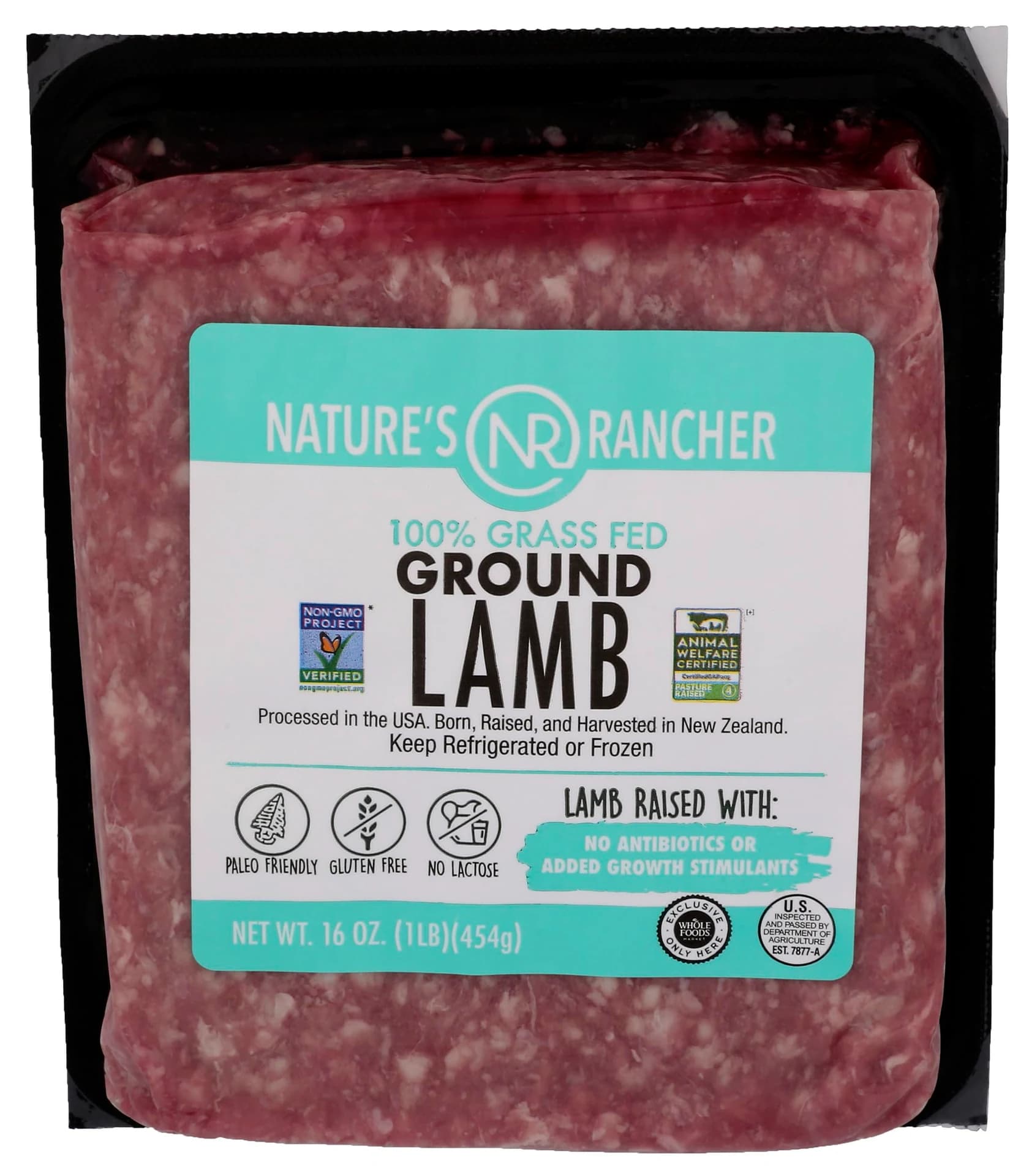 Nature's Rancher All Natural 100% Grass-Fed Ground Lamb, 1 lb — product image 1
