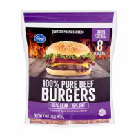 Kroger® 100% Pure Ground Beef Quarter Pound Burgers 8 Count — product image 1