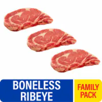 Choice Boneless Ribeye Beef Steak Family Pack — product image 1