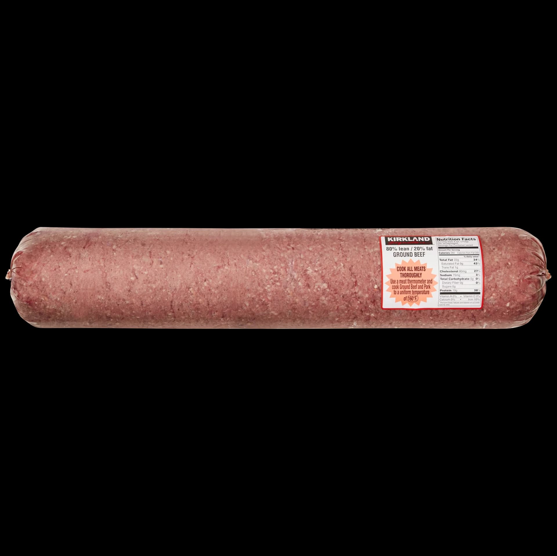 Kirkland Signature Ground Beef, 80% Lean, 10 lb avg wt — product image 1