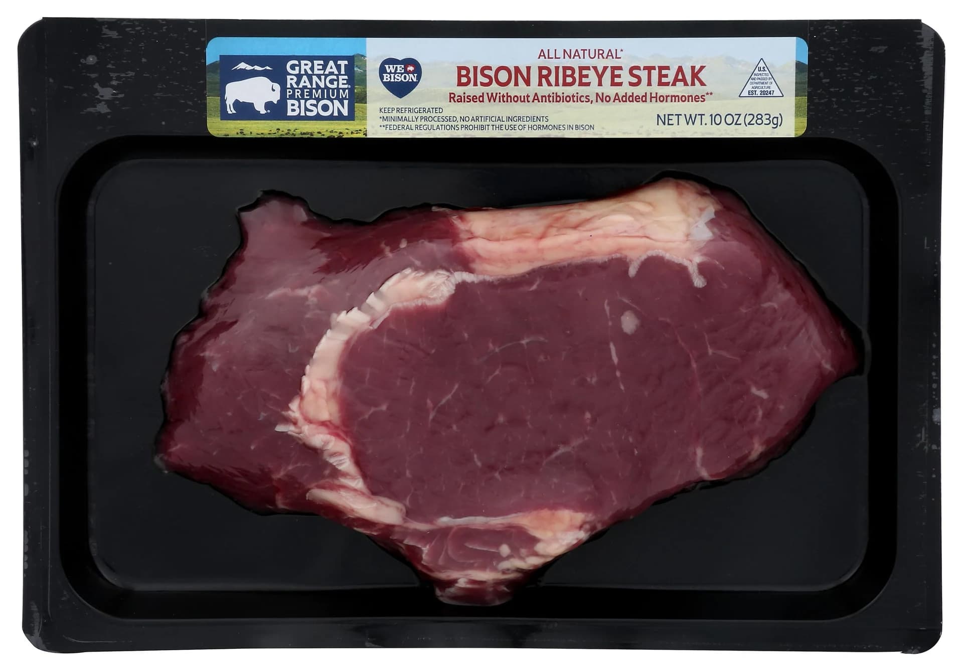 Great Range Bison Bison Ribeye Steak, 10 OZ — product image 1