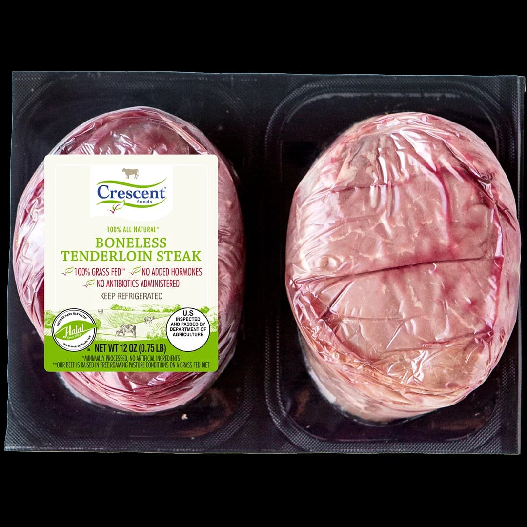 Crescent Foods Halal Premium Beef Box — boneless tenderloin steaks, 4 x 12 oz — product image 1