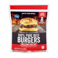 Kroger® 100% Pure Ground Beef Quarter Pound Burgers — product image 1