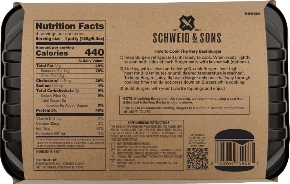 Schweid & Sons Heritage Blend Burger Patties — product image 3