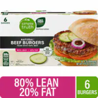 Simple Truth® 80/20 Natural Beef Burgers — product image 1