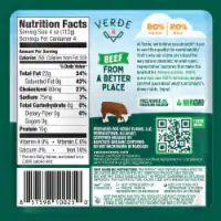 Verde® Organic Grass-Fed 80/20 Ground Beef — product image 1