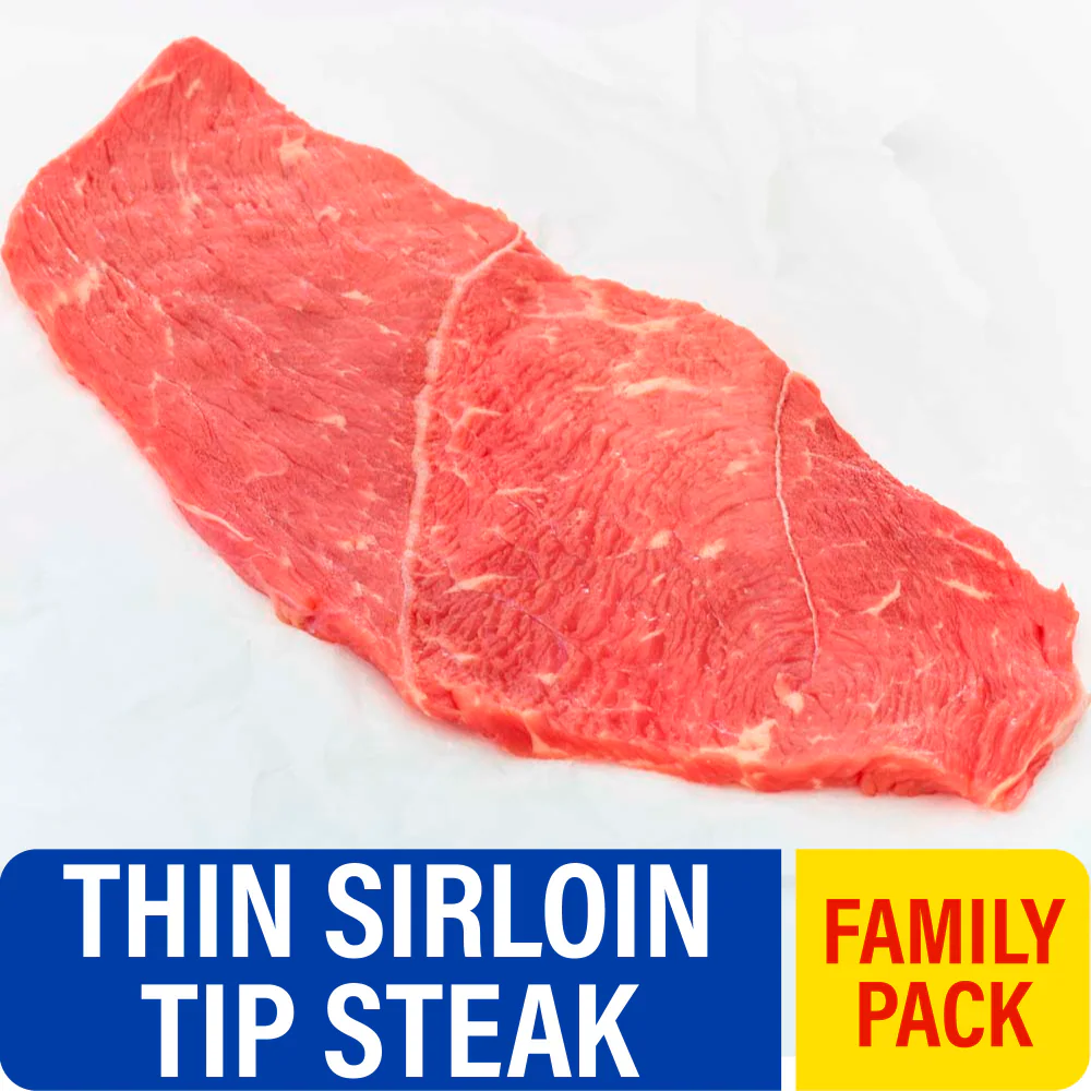 Choice Round Thin Cut Sirloin Tip Beef Steak Value Pack (5-6 per Pack) — product image 2