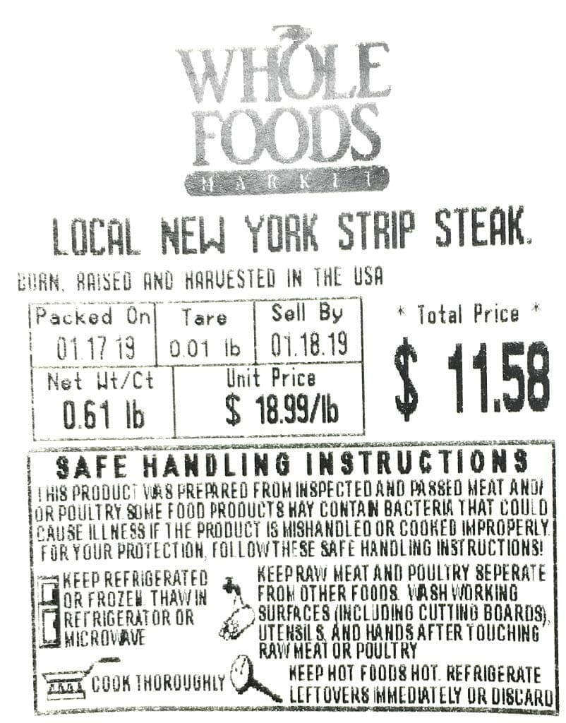 Simpson Farms Boneless Beef New York Strip Steak Grass Fed Step 4 — product image 2