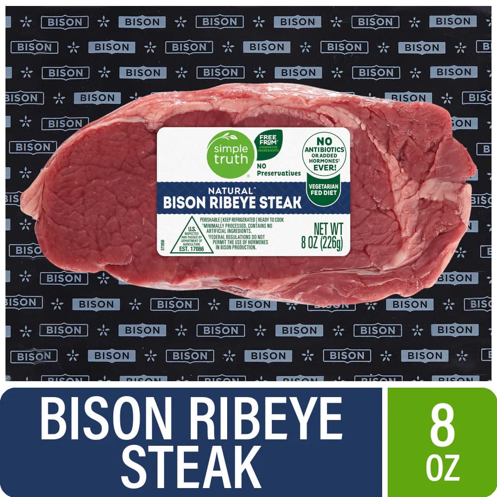 Simple Truth Natural Bison Ribeye Steak — product image 1