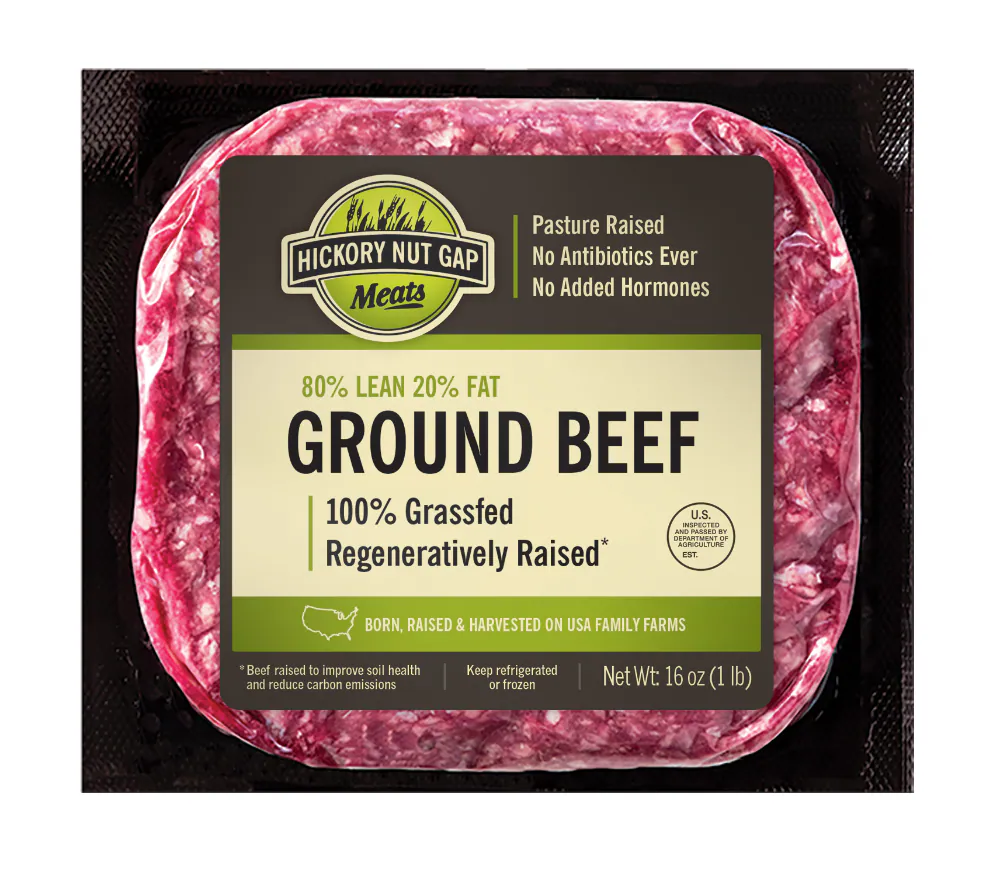 Hickory Nut Gap 80/20 100% Grassfed Ground Beef, 16 oz — product image 2