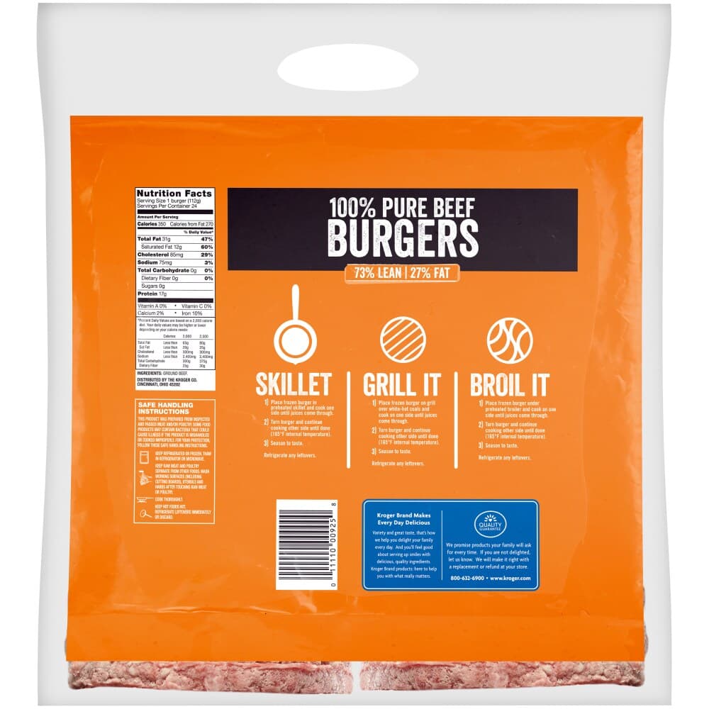 Kroger® 73% Lean 100% Pure Beef Quarter Pound Burgers BIG Deal! — product image 2