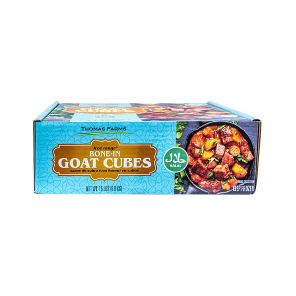 Thomas Farms Halal Bone-In Goat Cubes, 2 x 2, 15 lb. — product image 6