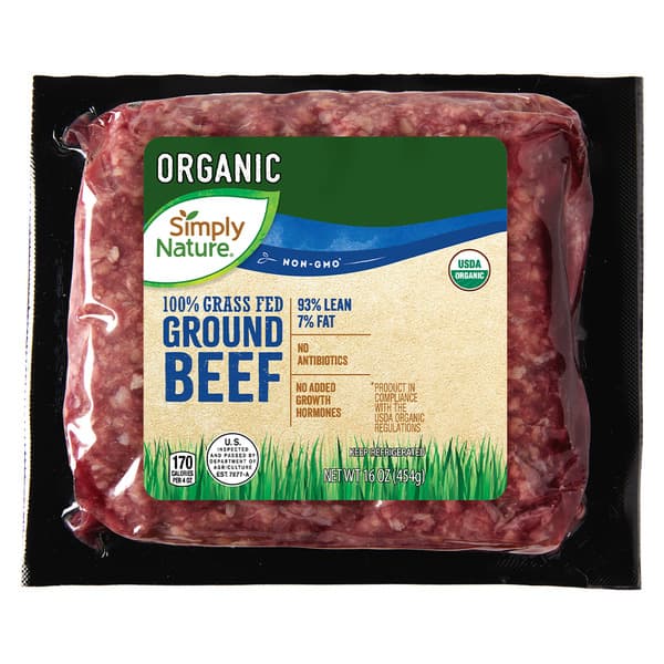 Simply Nature Organic Grass Fed 93/07 Ground Beef — product image 1
