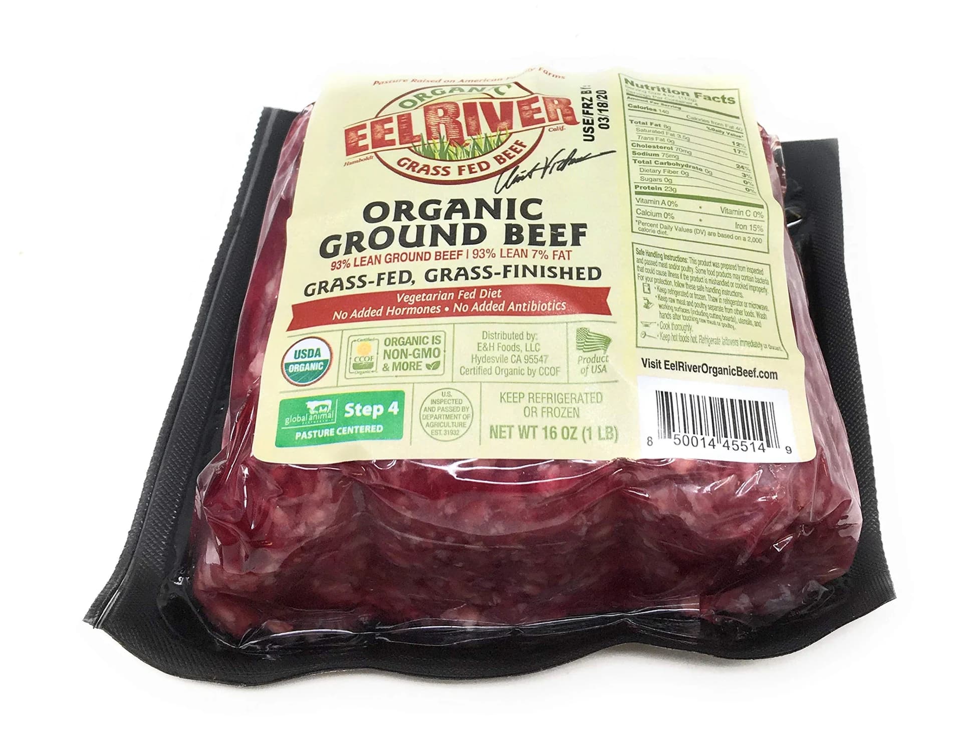 Eel River Organic Grass-Fed Ground Beef 93/7 — product image 4