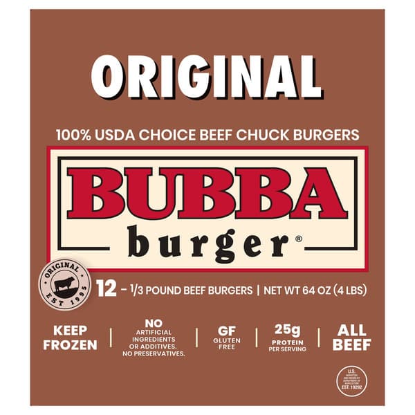 Original Bubba Burger, USDA Choice, 1/3 lb, 12-count — product image 1