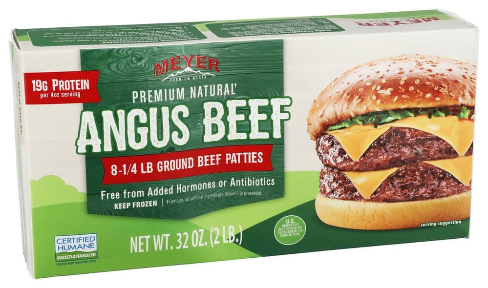 Meyer Natural Angus Frozen Beef Burgers Step 1, 32 oz — product image 6