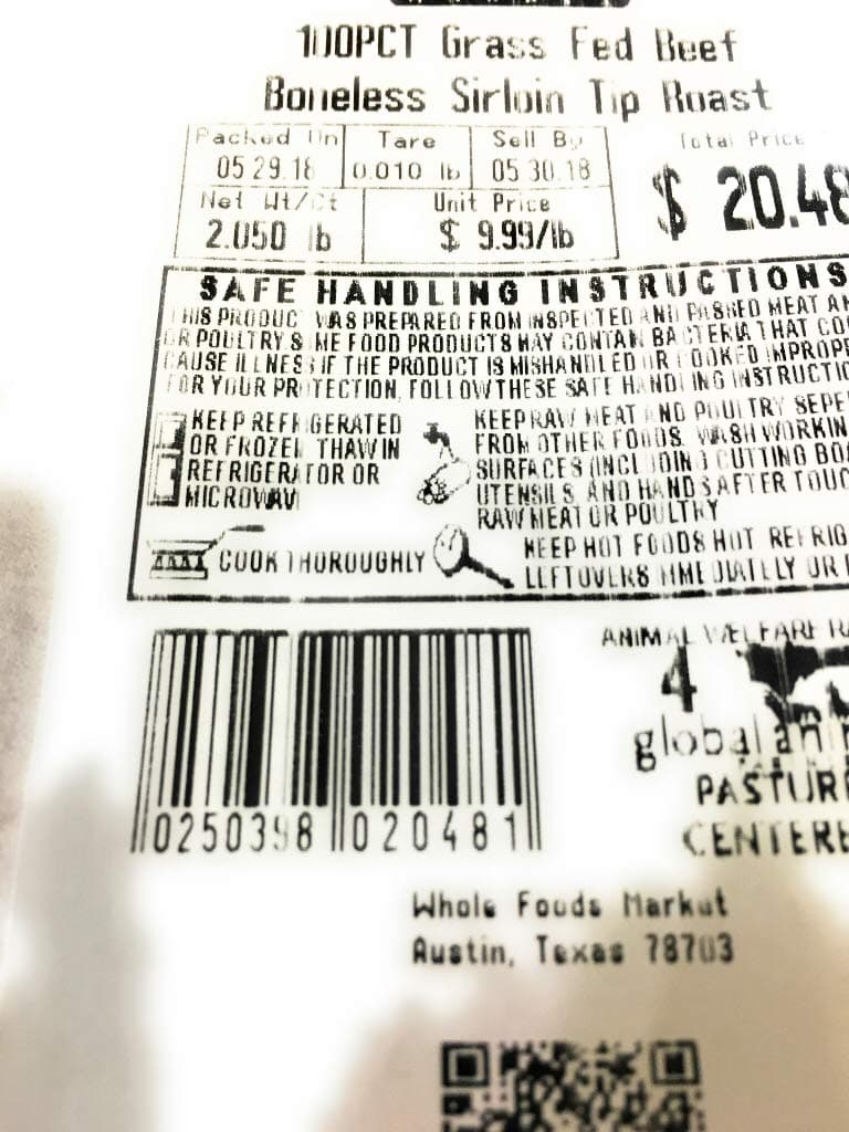White Oak Pastures Beef Sirloin Tip Roast — product image 4