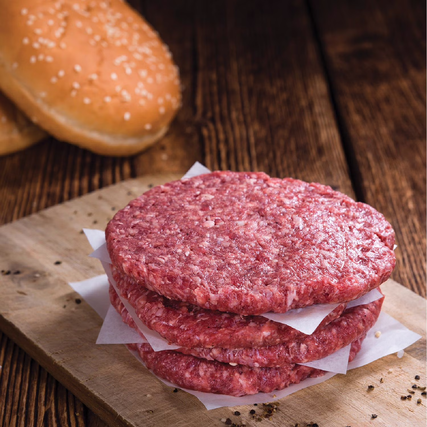 Grizzly Ridge 85/15 bison patties, twelve one-third-pound patties — product image 1