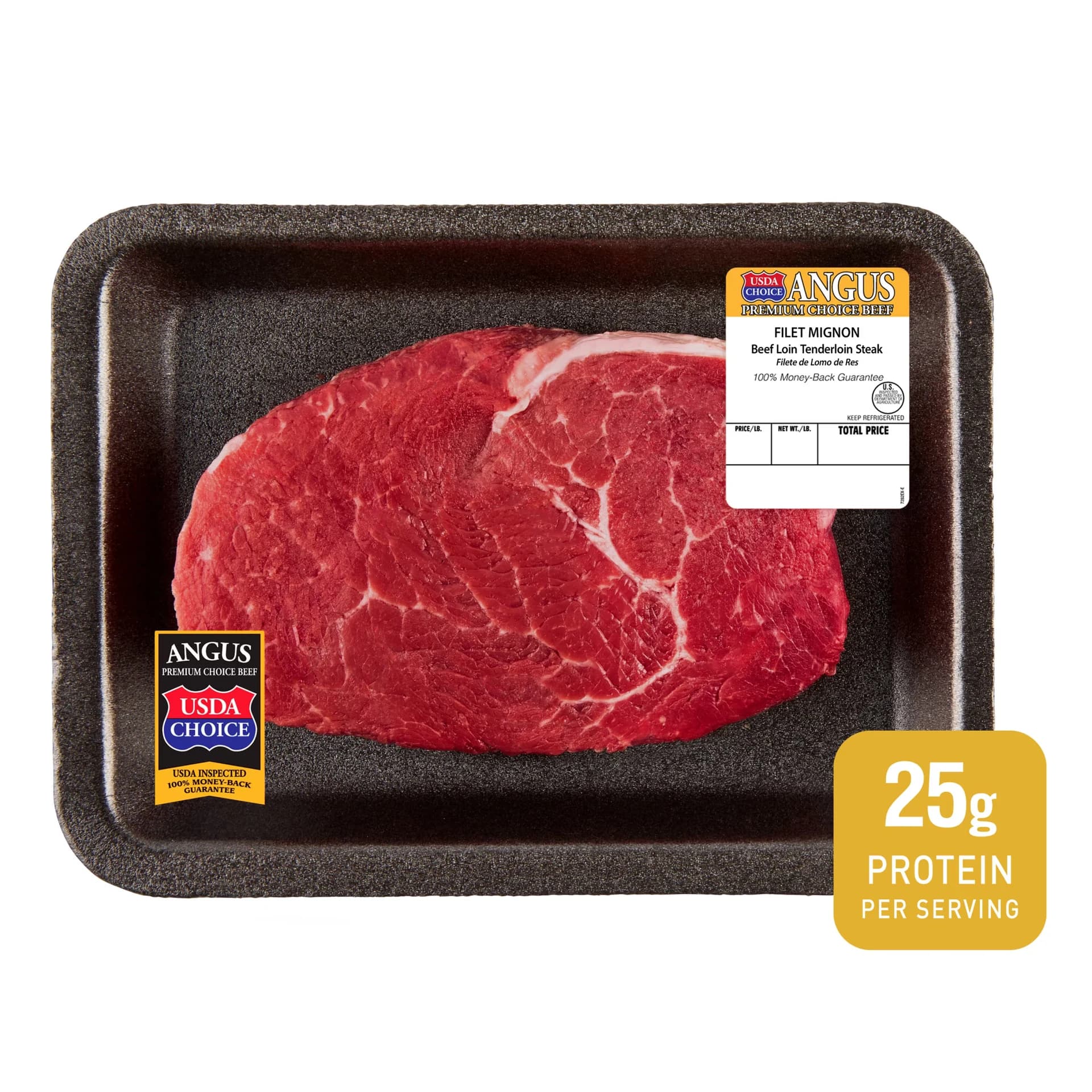 Filet Mignon Steak, Choice Angus Beef, 1 Steak per Tray, Fresh, 0.45 - 0.75 lb — product image 1