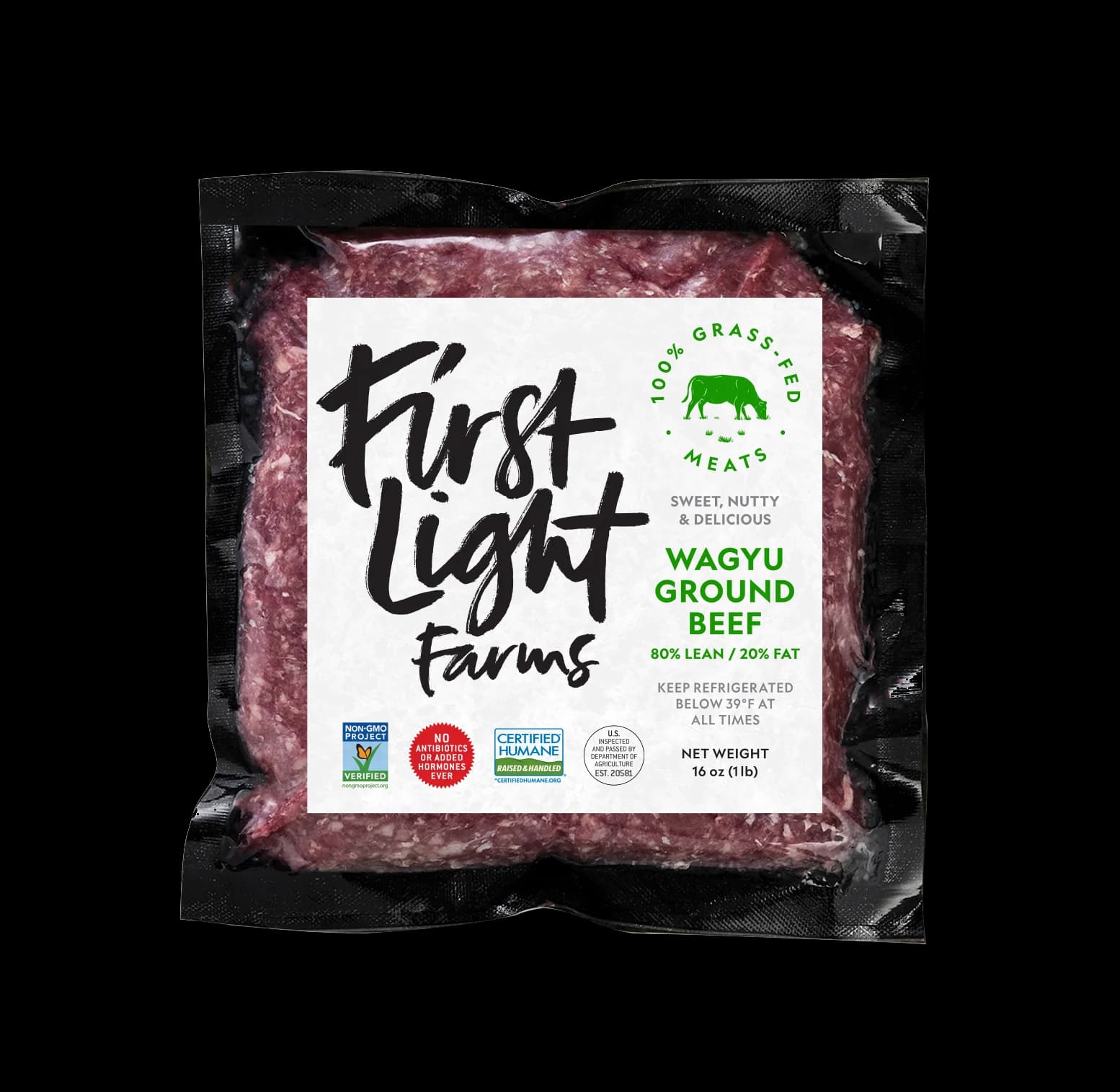 First Light 100% Grass-Fed Wagyu Ground Beef, 16 oz — product image 1