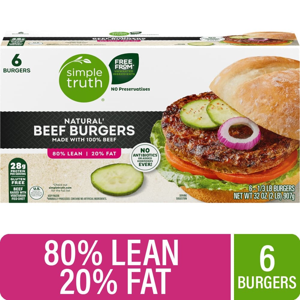 Simple Truth® 80/20 Natural Beef Burgers — product image 2