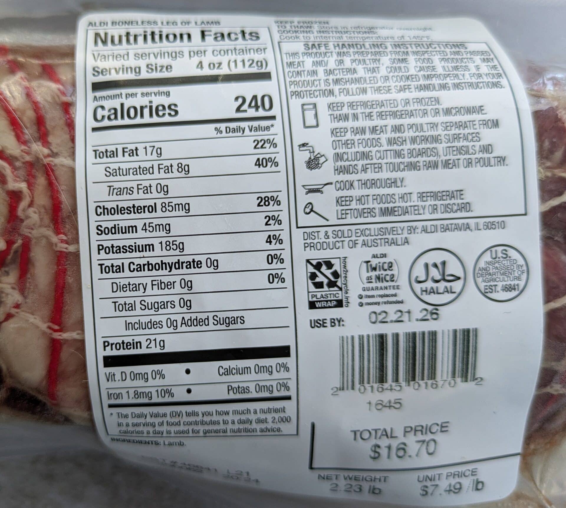 Specially Selected Lamb Leg Roast (Unseasoned) — product image 1
