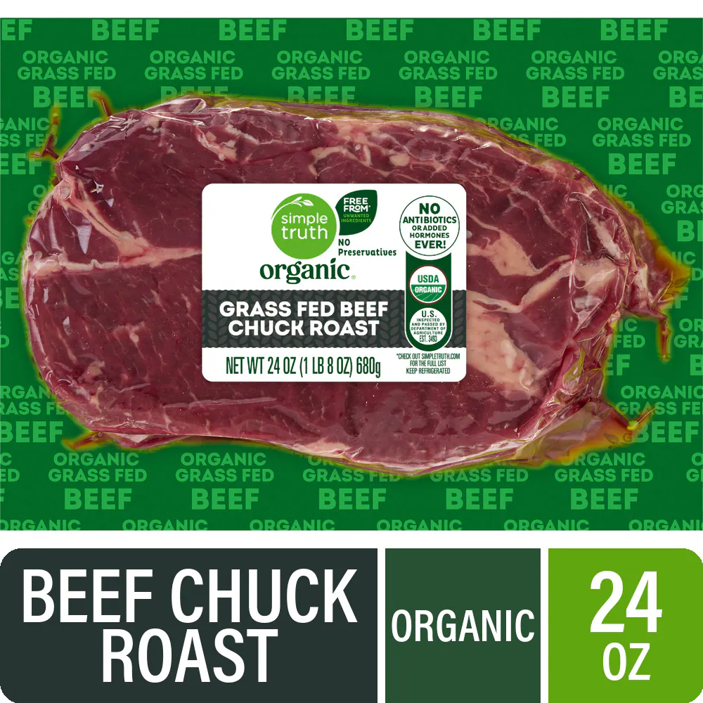 Simple Truth Organic Grass-Fed Beef Chuck Roast, 24 oz — product image 1