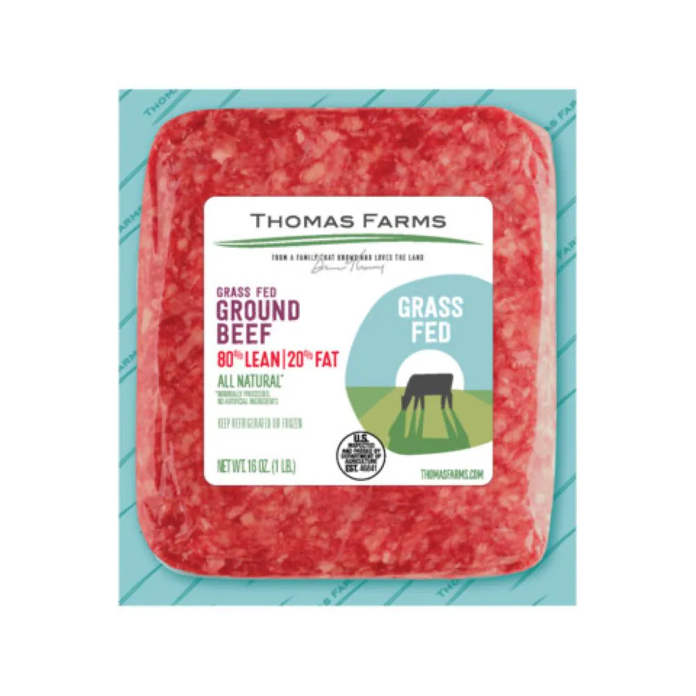 Thomas Farms Grass-Fed Ground Beef 80/20, 16 oz — product image 2