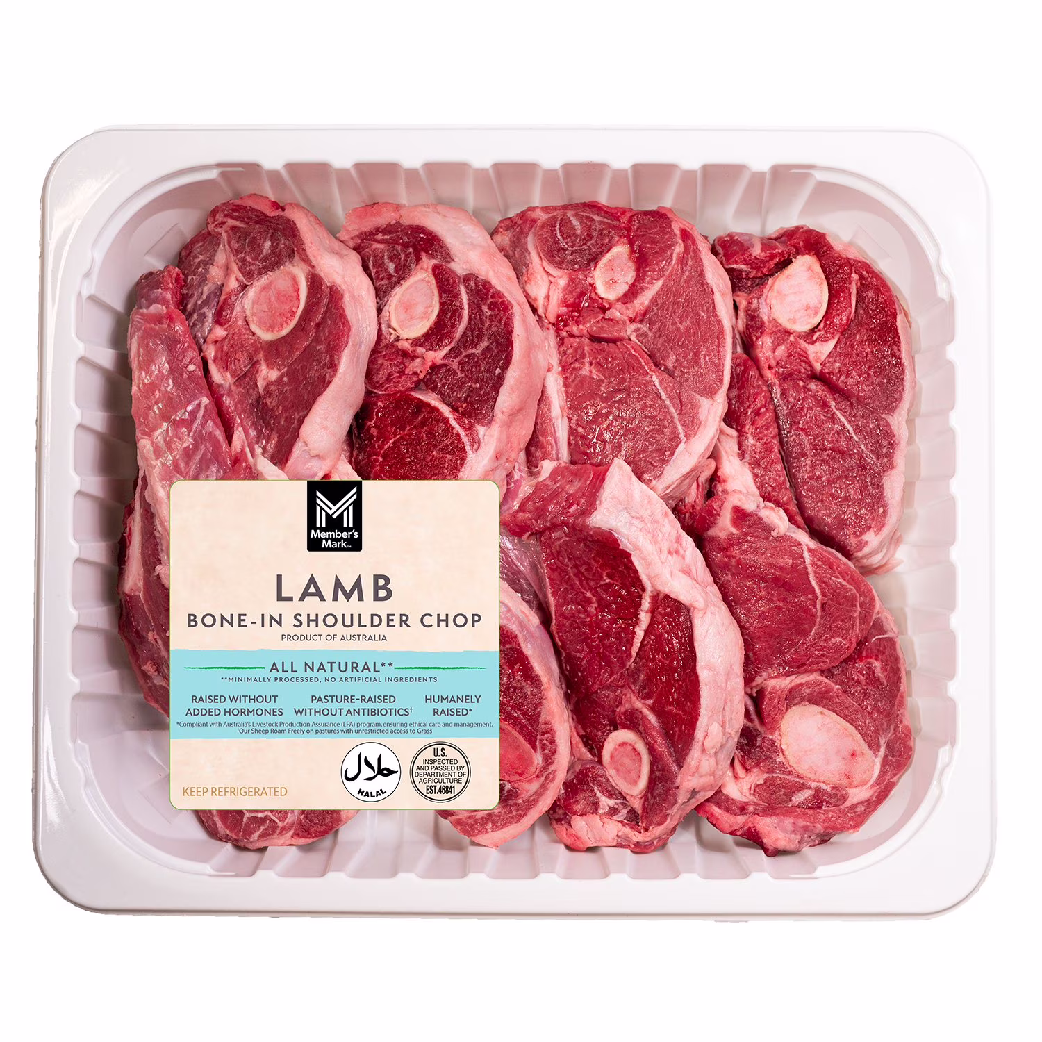Member's Mark Australian Bone-In Lamb Shoulder Chops, priced per pound — product image 1