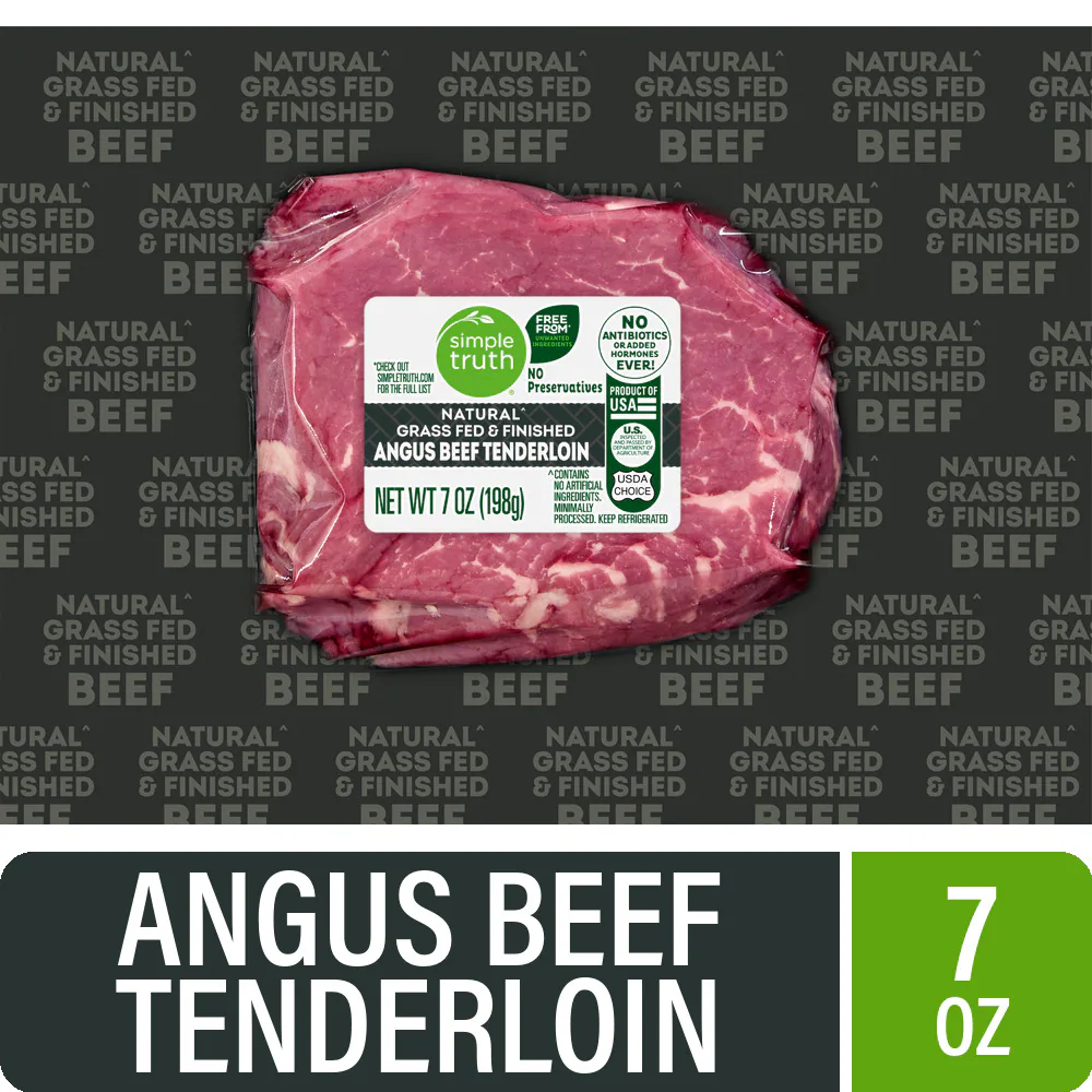 Simple Truth Natural Grass Fed Angus Beef Tenderloin Steak — product image 1