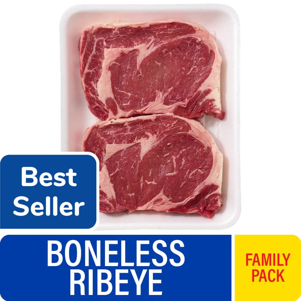 Choice Boneless Ribeye Beef Steak Family Pack — product image 2