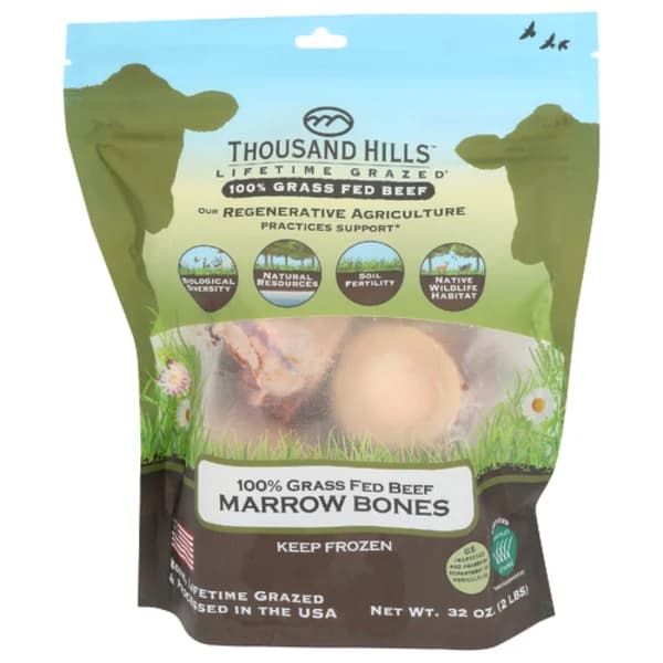 Thousand Hills Lifetime Grazed 100% Grass Fed Beef Marrow Bones — product image 1