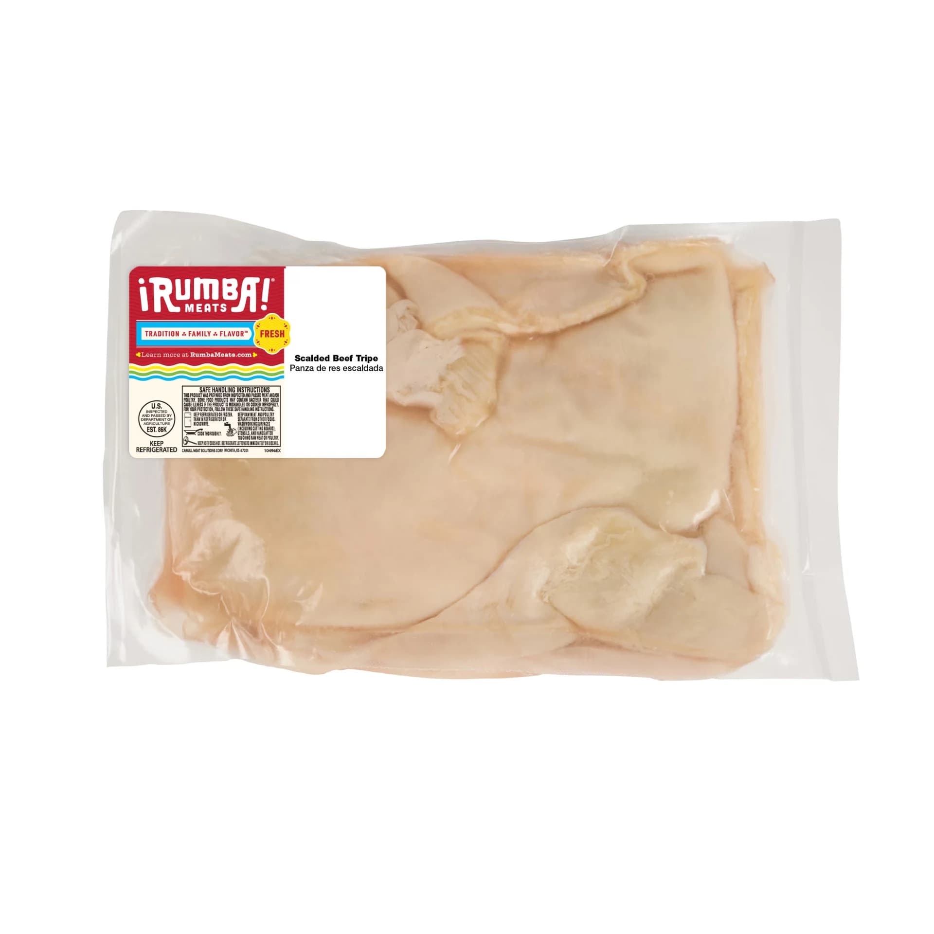 Rumba Meats Scalded Beef Tripe (Panza De Res), Fresh, 3.5-5.11 lbs. — product image 1