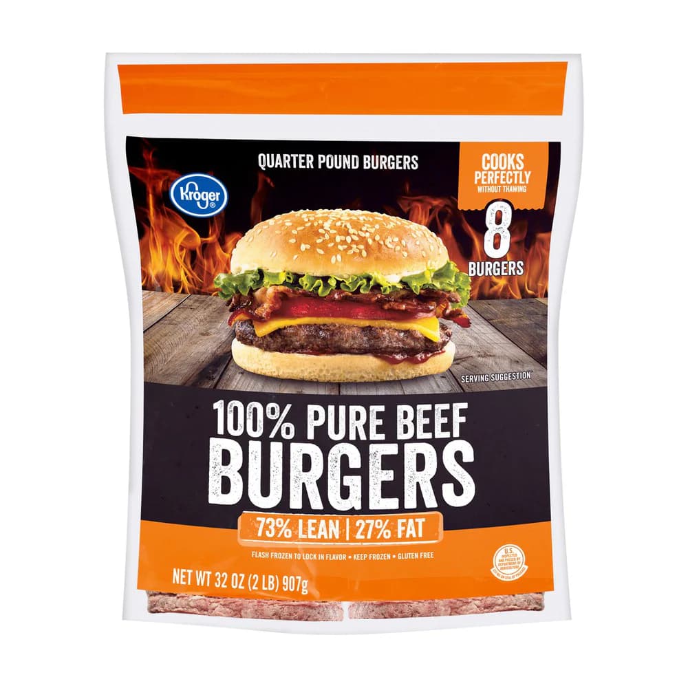 Kroger® 100% Pure Beef Quarter Pound Burgers — product image 3