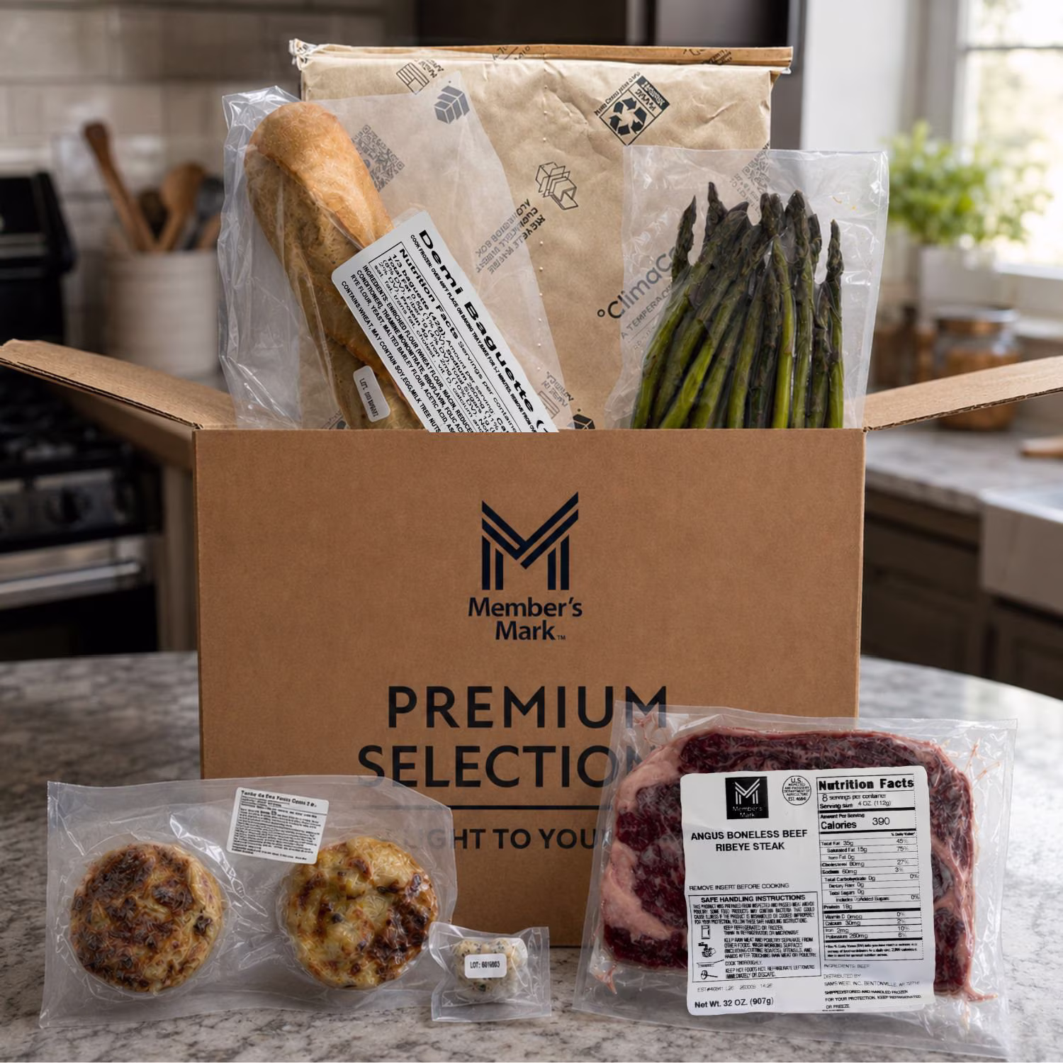 Member's Mark Love at First Bite Box — raw heart-shaped Angus ribeye, 2 lb — product image 1