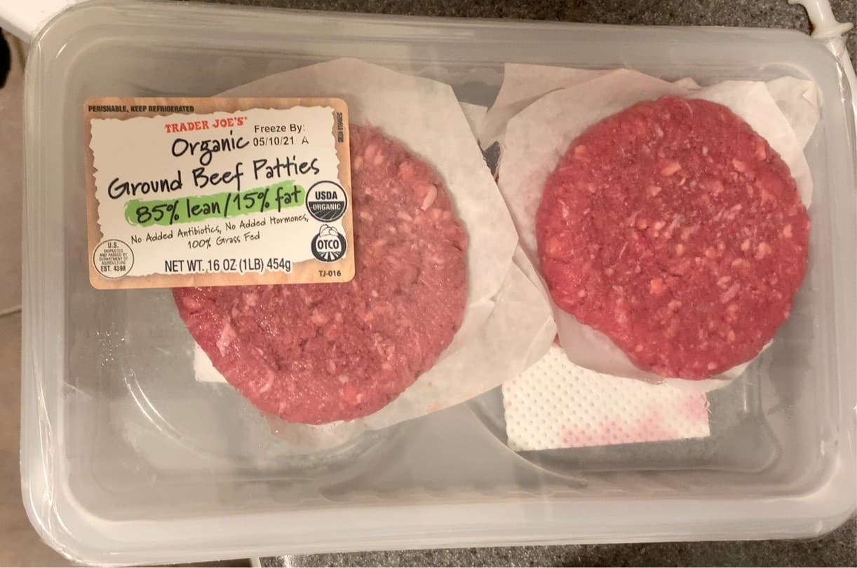 Organic Ground Beef Patties 85/15 — product image 1