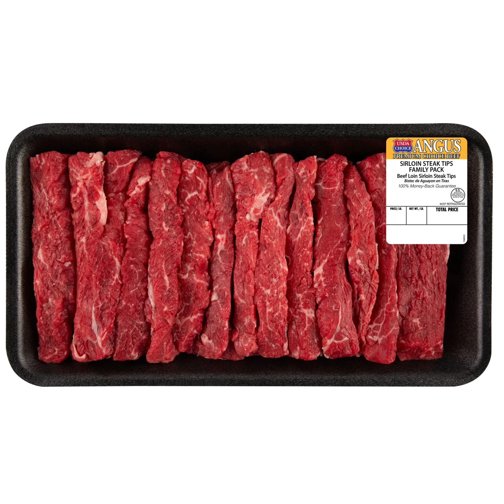 Sirloin Steak Tips, Choice Angus Beef, 8 per Tray, Family Pack, Fresh, 2.47 - 4.3 lb — product image 1