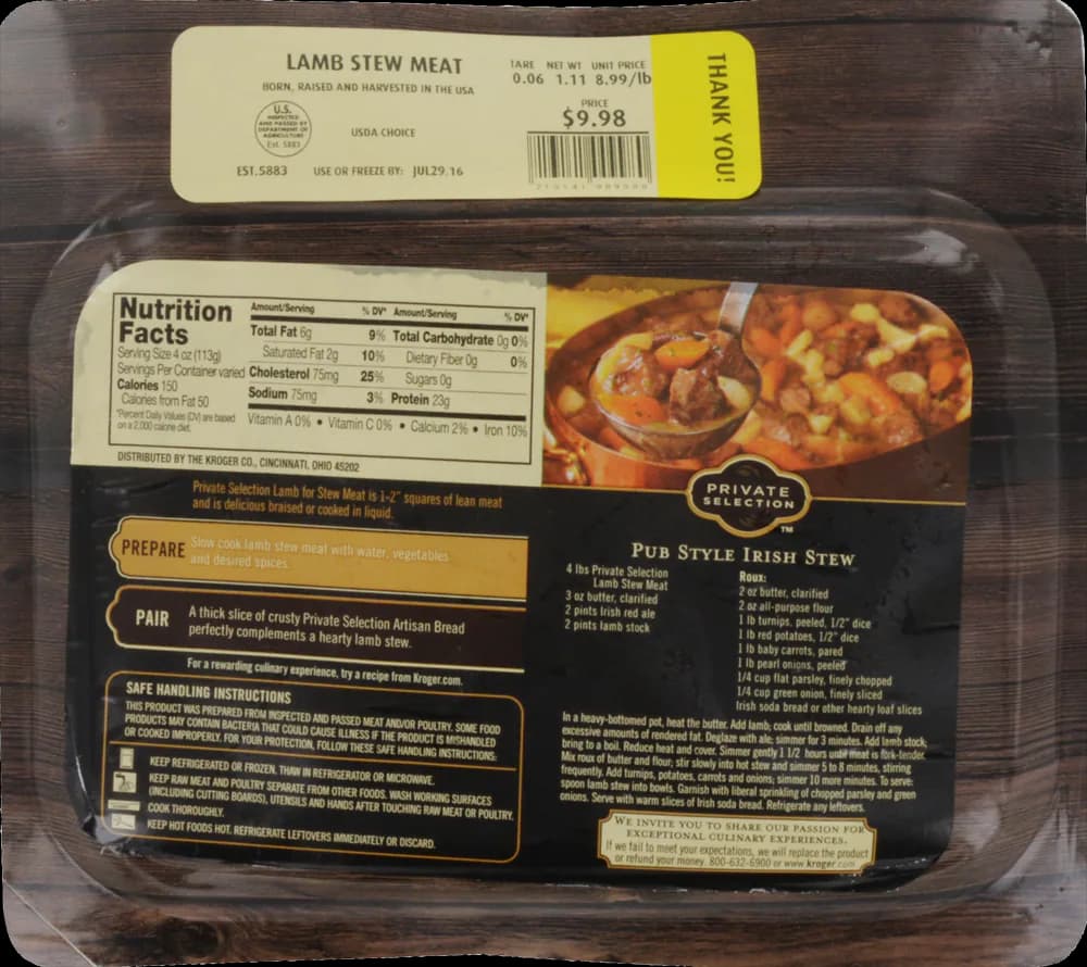 Private Selection Lamb Stew Meat — product image 2