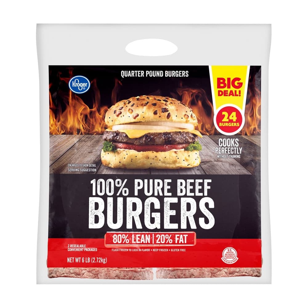 Kroger® 100% Pure Beef Quarter Pound Burgers BIG Deal! — product image 3