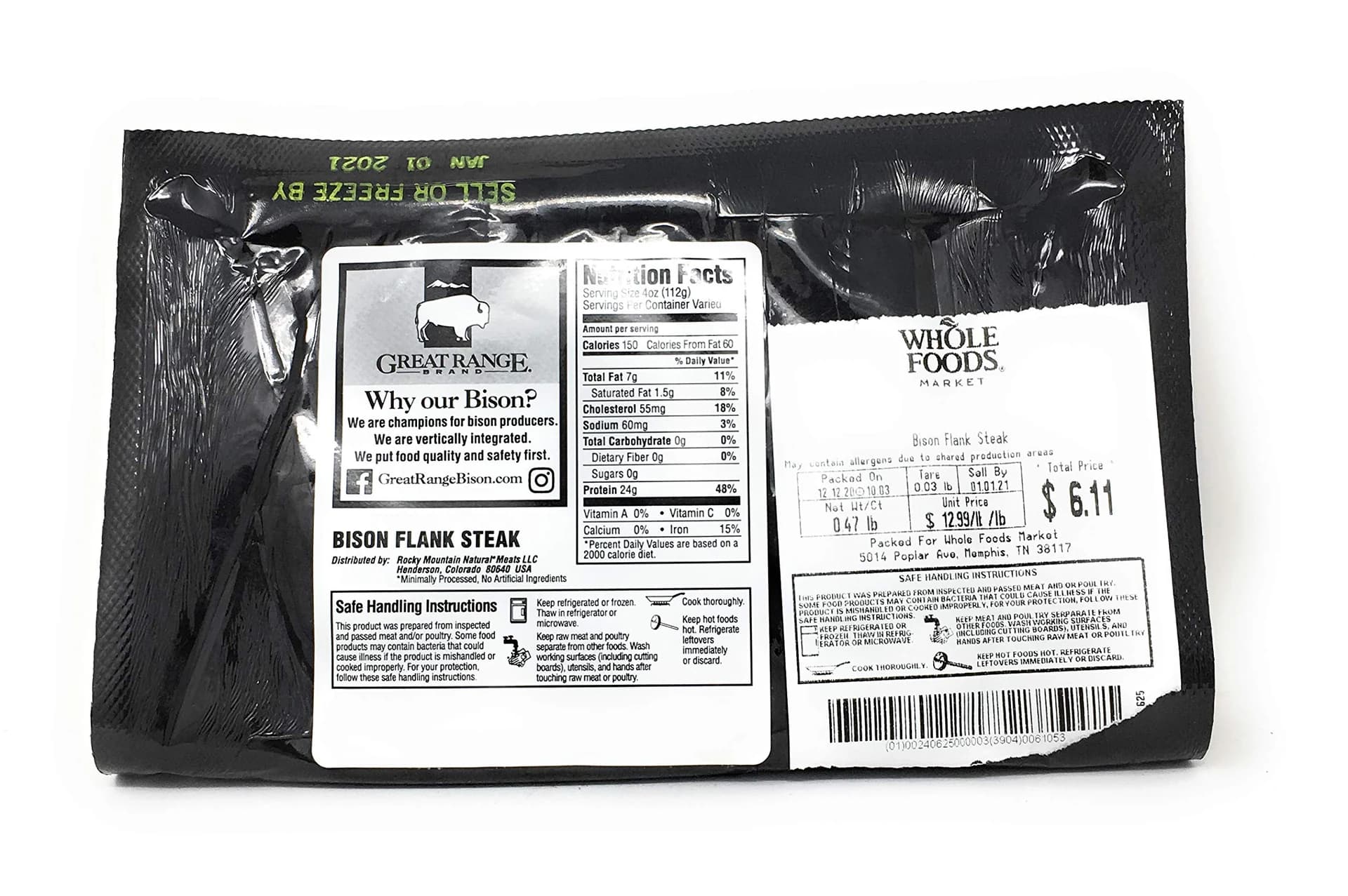 Great Range Bison Flank Steak — product image 3