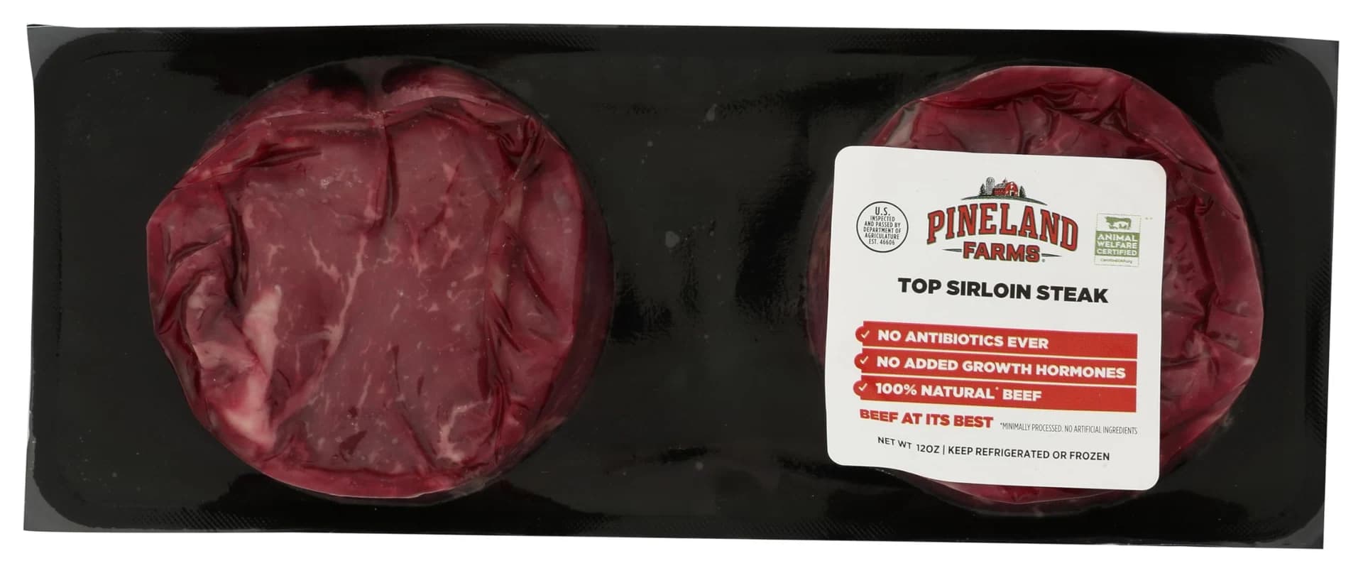 Pineland Farms Natural Meats, Beef Top Sirloin Steak Step 1, 12 Ounce — product image 1