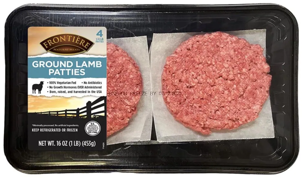 Frontiere Natural Meats Ground Lamb Patties, 16 oz — product image 1