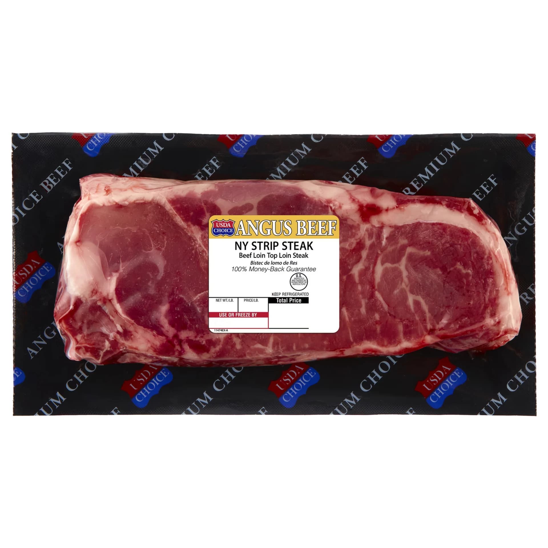 New York Strip Steak, Choice Angus Beef, 1 per Package, Fresh, 0.6 - 1.5 lb — product image 1