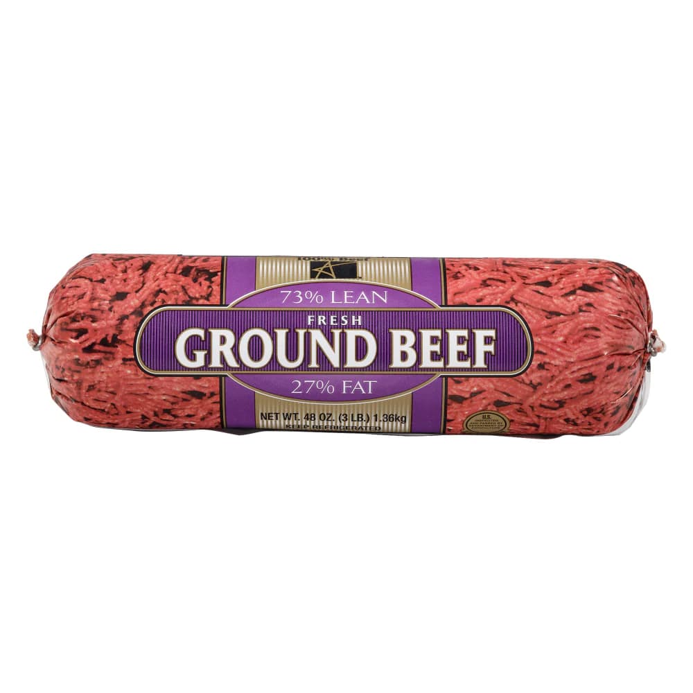 American Foods Group 73/27 Ground Beef Roll, 3 lb — product image 1