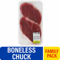 Choice Boneless Chuck Beef Steak Value Pack (About 2 Steaks Per Pack) — product image 1