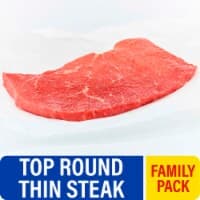 Choice Boneless Top Thin Cut Round Beef Steak Family Pack — product image 1